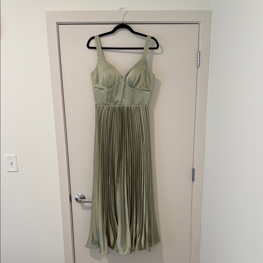 Elegant Olive Green Dress